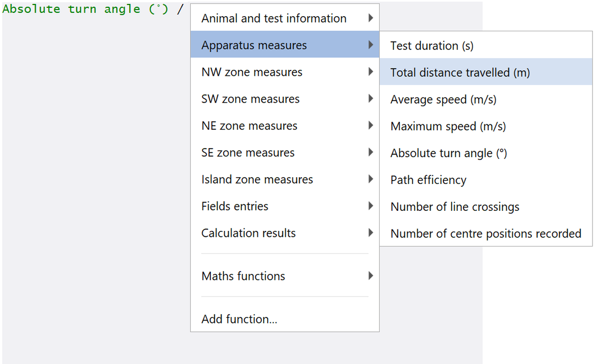 Calculation Any Type Example Defining a calculation's formula